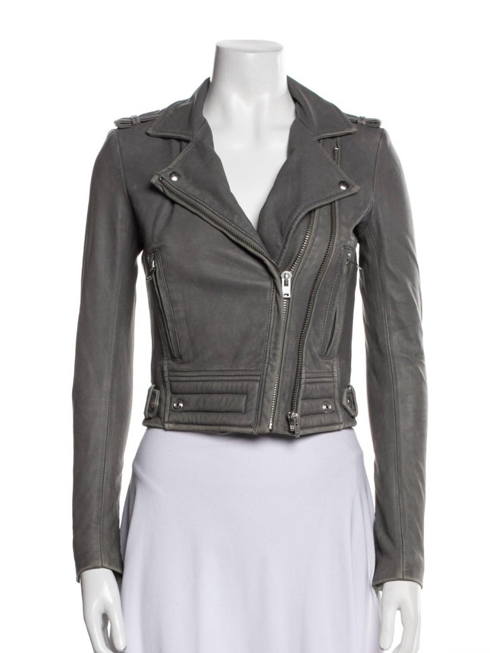 IRO Paris Lambskin Jacket in Grey
